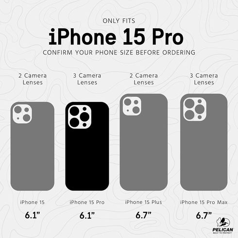 Pelican Protector Series iPhone 15 Pro Case 6.1", Magnetic Phone Case with Anti-Scratch Tech, 16ft MIL-Grade Drop