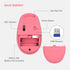 Rii Wireless Mouse RM700 - 2.4G Silent Computer Mouse with USB Nano Receiver, Pink