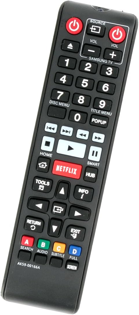 AK59-00166A Remote Control Replacement for Samsung Blu-ray Disc Player Models BD-FM59, BD-F5900, BD-FM59C, BD-F7500
