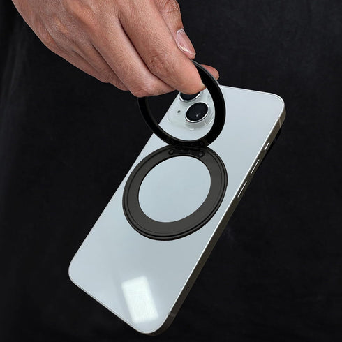 TENOC Rotatable Magnetic Phone Kickstand - Matte Black Ring Holder
