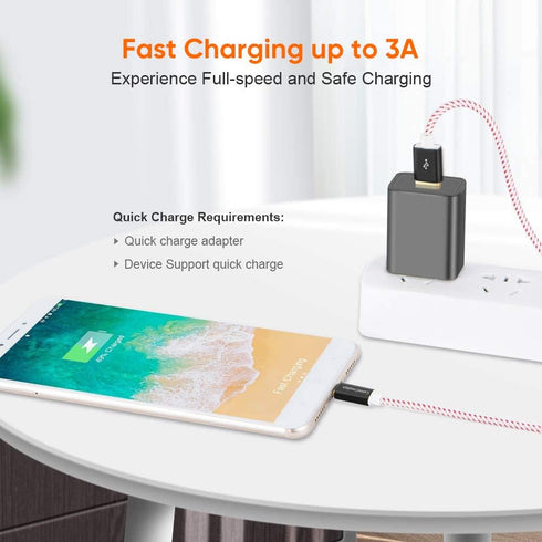 CableCreation Short USB C Cable, 1.6 FT, USB A to USB C, Braided Fast Charging Cable, Compatible with MacBook Air