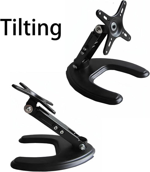 Seaigle 10-27 Inch 18 lbs, 75x75 100x100 mm TV Monitor Stand for Screens, Free Standing Desk Mount with Tilt