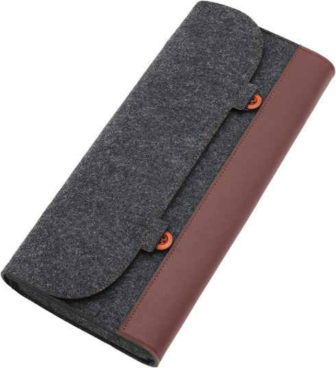 KPREPUBLIC PU Felt Keyboard Carrying Case for Planck 40% 60% 80% 100% GH60 TADA68 87 TKL 104 ANSI (PU Felt Bag for 80%