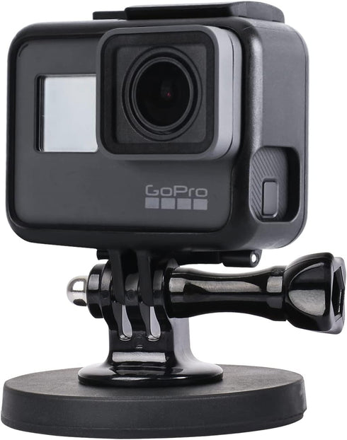 Magnetic Camera Mount Base with Mini Ball Head & GoPro Adapter for Action Cameras, DSLRs, and More