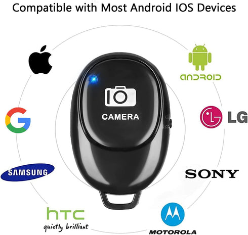 Wireless Camera Remote Control (2 Pack) for Photos & Videos, Compatible with iPhone/Android/iPad/Tablets, Adjustable