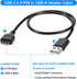 Motherboard USB 2.0 9-PIN to USB A Header Cable,USB 9PIN Header Extension Cable Adapter for USB Device