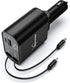 Retractable Car Charger, 66W 4 in 1 Super Fast Charge Adapter, 31.5 inch Cables, 2 USB Ports for iPhone 15/14/13