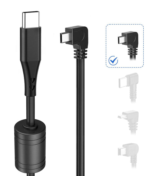 Gonifeto Dash Cam Power Cord,(15Ft) USB C to Micro USB Dashcam Charger Cable,Pure