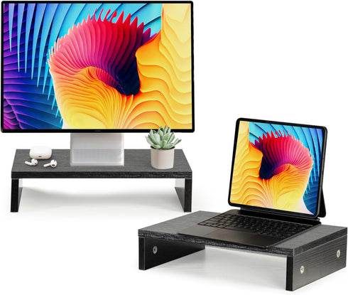 Monitor Stand Riser for Desk 2 Pack, Computer Stand Dual Monitor Riser,