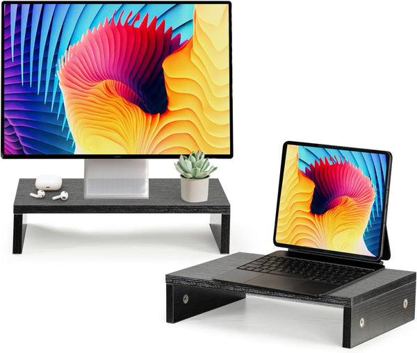 Monitor Stand Riser for Desk 2 Pack, Computer Stand Dual Monitor Riser,