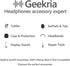 Geekria NOVA Sports Earbuds Pouch, Fitness Earbuds Protective Case for Anker SoundBuds Sport, EP-B13, Jabra Wave,