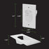 TOPGREENER Recessed Low Voltage Cable Wall Plate, 1-Gang 4.50" x 2.75", White, 2 Pack