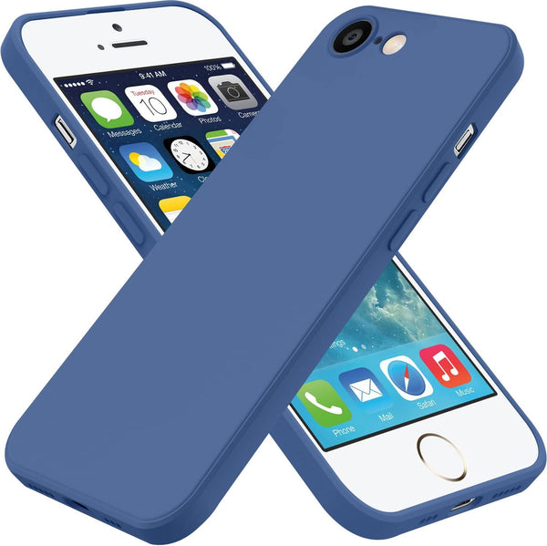 iPhone SE 3rd Generation Case 2022, Liquid Silicone Gel Rubber Cover, Non-Slip Ultra Slim, Dark Blue