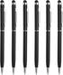 MECCANIXITY 6pcs Metal Stylus Pen, 2 in 1 Universal Retractable Ink Pen with Stylus Tips for Touch Screen Devices