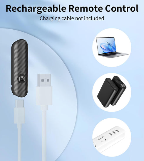 TONEOF CX609 Phone Selfie Stick Tripod Rechargeable Remote, Portable Wireless Remotes Shutter Compatible