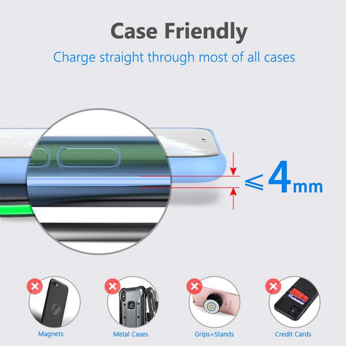 Wireless Charger by yootech, 10W Max Charging Pad with Quick Adapter, Compatible with iPhone 15/15 Plus/15 Pro