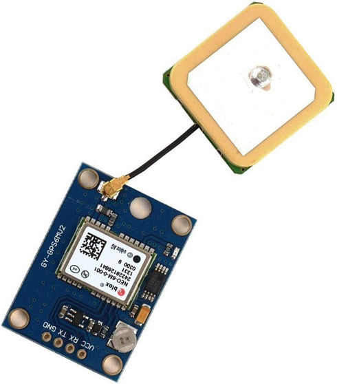 HiLetgo GY-NEO6MV2 NEO-6M 3V-5V 2.5 GPS Flight Controller Module with Super Strong Ceramic Antenna for Arduino EEPROM