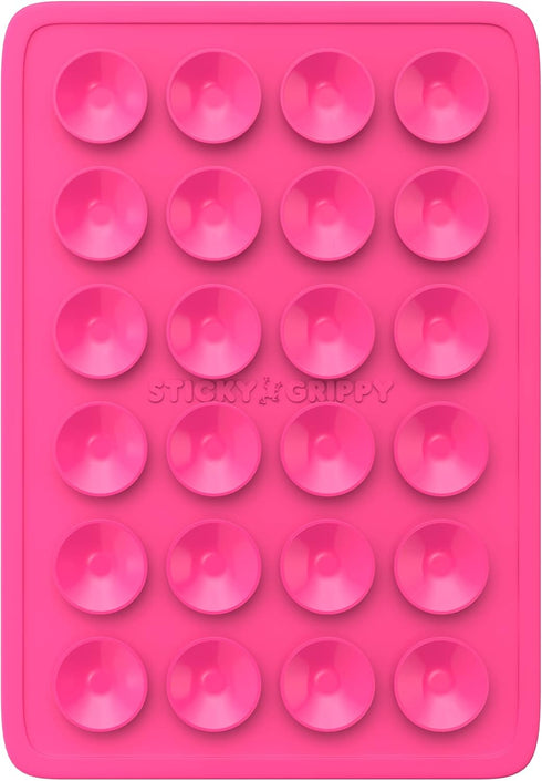 Suction Phone Case Mount, Silicon Adhesive Phone Accessory for iPhone and Android, Hands-Free Fidget Toy Mirror Shower Phone Holder, Tiktok Videos and Selfies (Pink)
