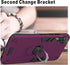 Folmeikat Samsung Galaxy A12 5G Case, Shockproof Armor with 360 Rotating Ring Kickstand, Wine Red