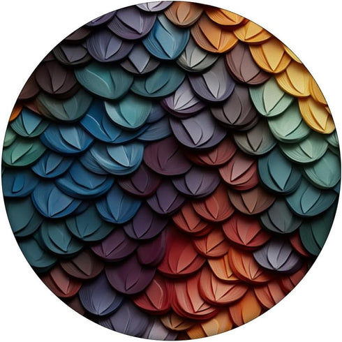 Dragon Scale Blue Black Fantasy Colored PopSockets Standard PopGrip
