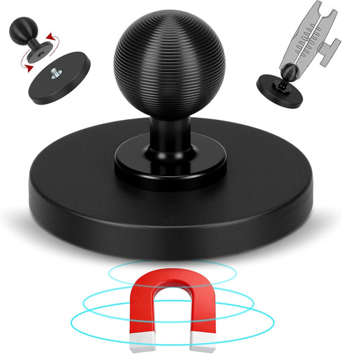 Youyole 66 mm (2.6) Diameter Round Magnetic Base 25 mm (1 Inch) Aluminum