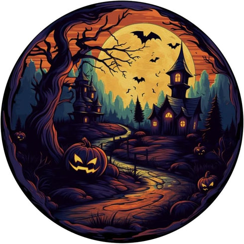 Halloween Pumpkins House Haunted Horror, Spooky Bats Moon PopSockets Standard PopGrip