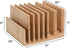 MobileVision 7 Bamboo Device Organizer for Smartphones, Tablets and Laptops, Slots With Extra Wide Slots for Laptops