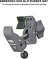 FANAUE Aluminum Handlebar Base Mount with 17mm Ball Head Adapter, Strong Rod Clamp for Rails 0.5'' to 2'' Diameter,
