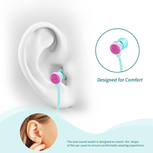 Cute Donut Earbuds for Kids, Wired Earbud & in-Ear Headphones with Microphone and Lovely Storage Case for School Girls