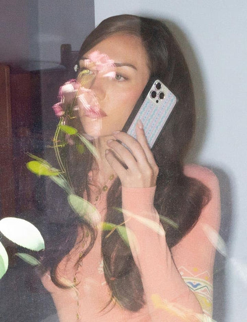 Wildflower 16 6.5ft Cases - Compatible with iPhone Plus | Protective Black Bumper, Drop Test Certified, Women Owned