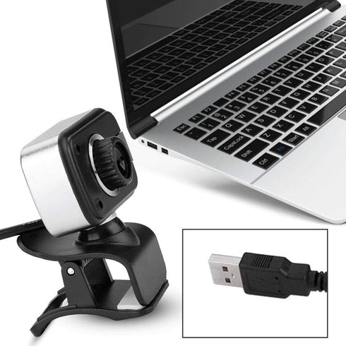 GLOGLOW 4K 640 480 Webcam for PC Desktop Laptop with Microphone, x USB Computer Camera, Plug & Play, Privacy Cover
