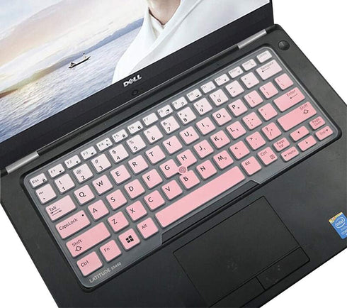 Dell Keyboard Cover Skin for Latitude 5480 5490 7490, E3340 E7450 E7470 E5450 E5470 E5491 E7480, Ombre Pink (US Layout)
