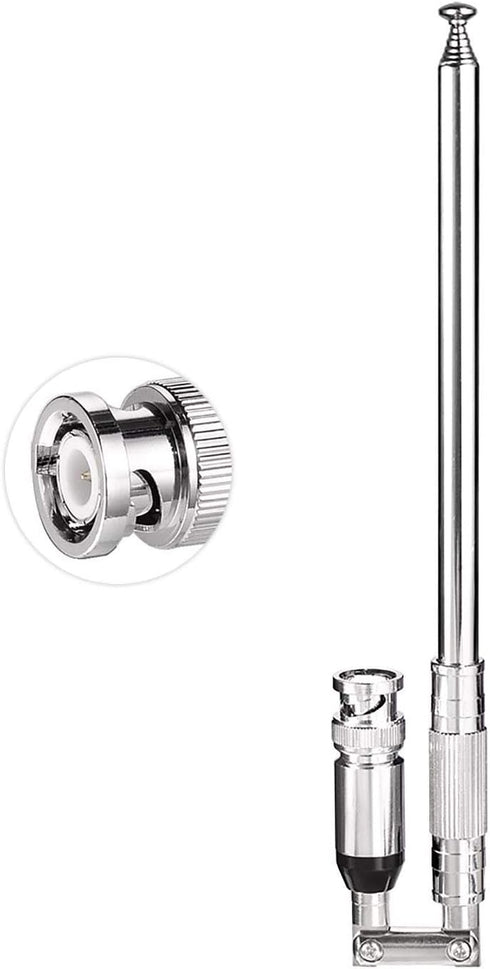 BINGFU 20-1300MHz Police Scanner Antenna 8 Section Telescopic BNC Male Compatible with Uniden