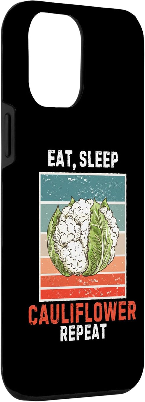 Retro Eat, Sleep Cauliflower Repeat Cauliflower 15 iPhone Plus Retro Eat, Sleep Cauliflower Repeat Vintage Cauliflower