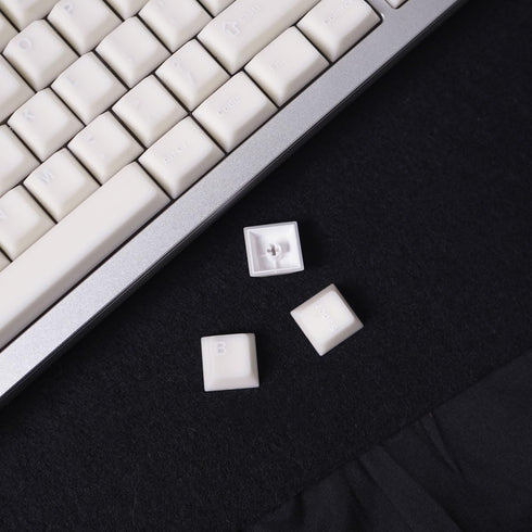 114 Keys White Jade Keycaps PBT Doubleshot Cherry Profile Keycap Set for 61/87/104/108 Mechanical Keyboard