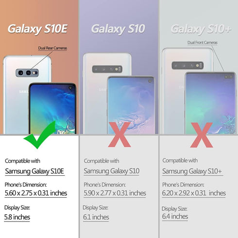 KIOMY Clear Case for Samsung Galaxy S10E - Shockproof Bumper Protective Cover with Airbags Corners