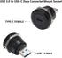 PENGLIN 2PCS USB 3.0 to USB-C Panel Mount Connector, USB Male to Type C Female Adapter Connector, USB Mounting Socket Converter for Data Transfer/Charging