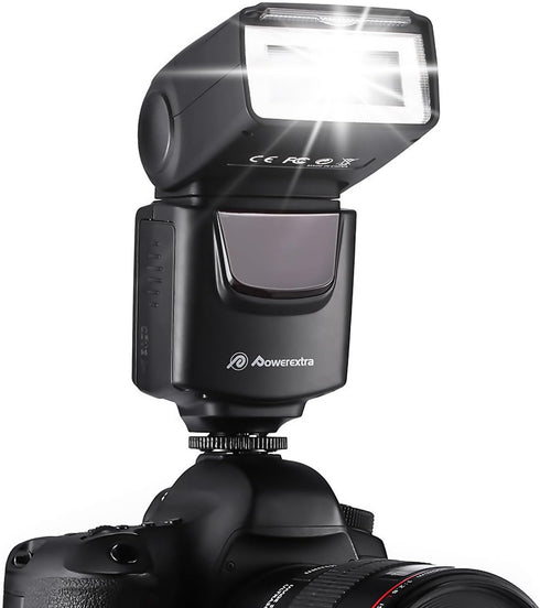 Powerextra Professional DF-400 Speedlite Camera Flash for Canon, Nikon, Pentax, Samsung, Fujifilm, Olympus, Panasonic,