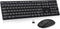 Wireless Keyboard and Mouse Combo, EDJO Silent Full Size USB Keyboard with Long Battery Life for Computer, Laptop, PC