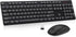 Wireless Keyboard and Mouse Combo, EDJO Silent Full Size USB Keyboard with Long Battery Life for Computer, Laptop, PC