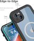 iPhone 14 Plus Waterproof Case, Shockproof Dustproof with Built-in Screen Protector, Magnetic Ring, 6.7", Teal