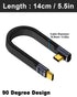 Poyiccot Short USB C Cable 5inch, Right Angle USB C Cable 40Gbps, Short USB C Thunderbolt 4 Cable - PD 3.1