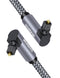 90 Degree Optical Audio Cable 10ft/3M Double Right Angle Optical Cable 360