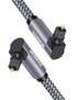 90 Degree Optical Audio Cable 10ft/3M Double Right Angle Optical Cable 360
