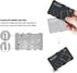 6 Slots SD Micro SD Card Case Storage Organizer, Ultra-Thin Lightweight Credit Card Size for 2 SD SDHC SDXC and 4 Micro