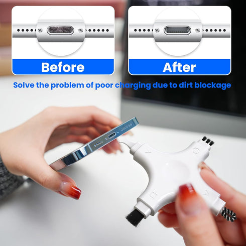 CODOGOY iPhone Cleaning Kit, Port Cleaner Repair & Restore Tool, Soft Brush Cleaning Tool Fit for All Devices