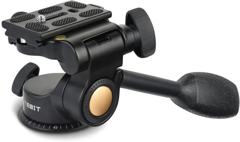 UTEBIT Tripod Fluid Head Tilt Head with Arca Swiss Quick Release Plate and