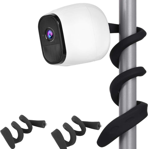 Uogw 2 Pack Flexible Twist Mount for Arlo Pro 4, Pro 3, Pro 2, Ultra, Baby, Go, Wall Mount Bracket, Black