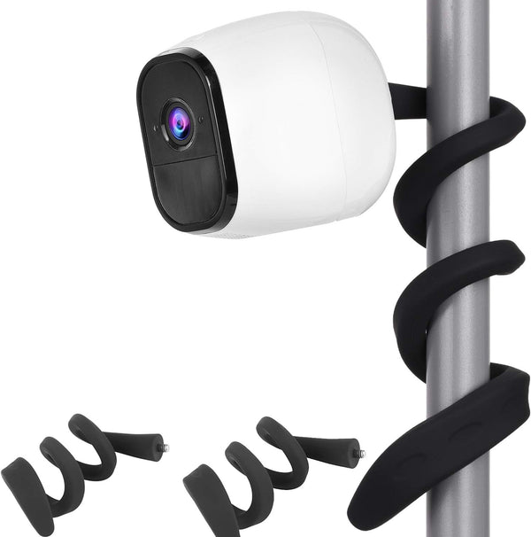Uogw 2 Pack Flexible Twist Mount for Arlo Pro 4, Pro 3, Pro 2, Ultra, Baby, Go, Wall Mount Bracket, Black