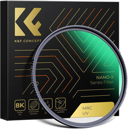 K&F Concept 62mm MC UV Protection Filter, Ultra-Slim, Nano-X Series for Camera Lens